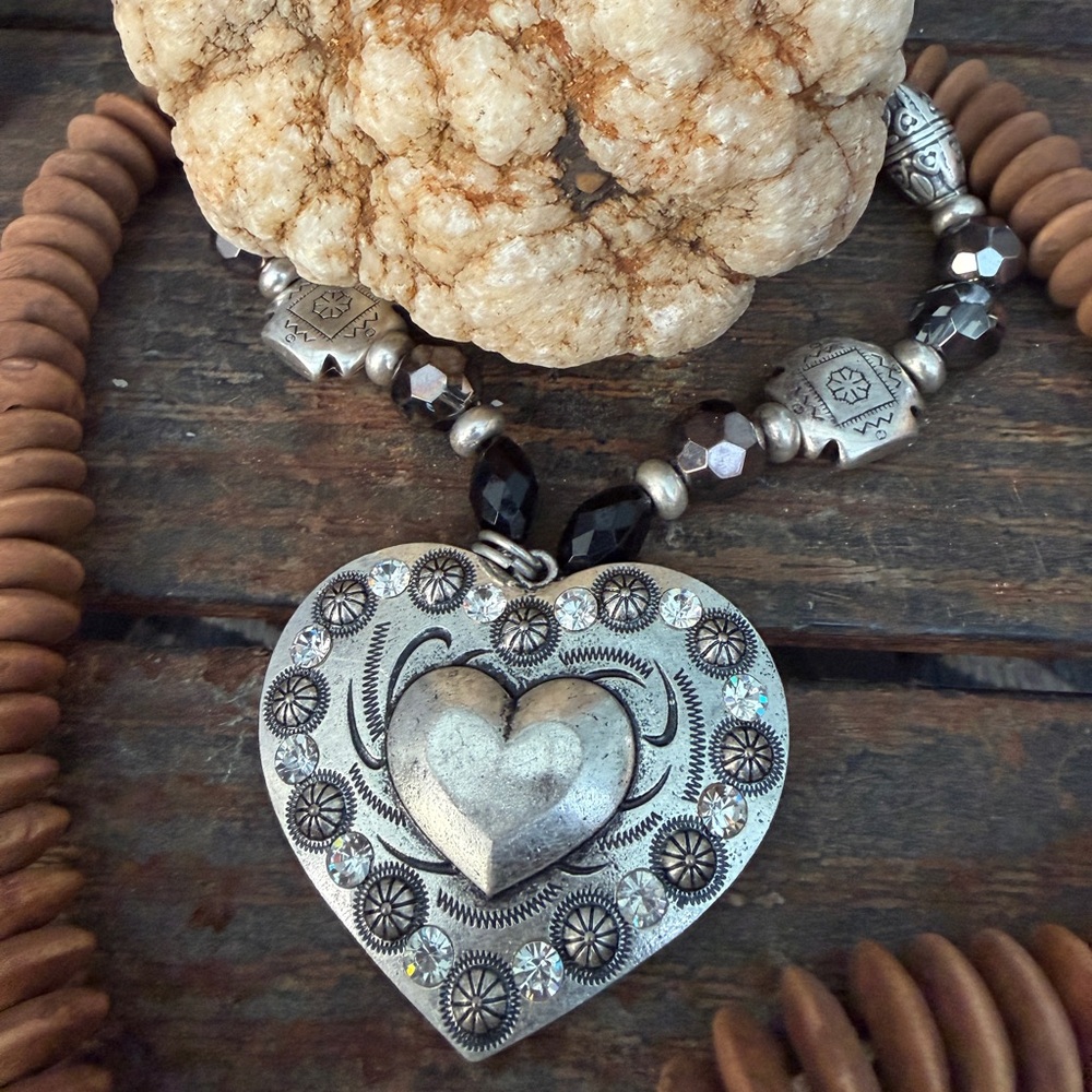 Silver Heart Pendant Necklace